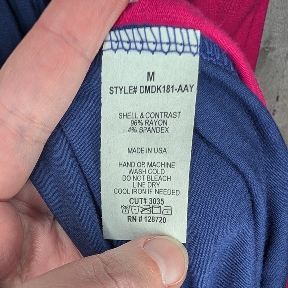 NWT Francesca's Alya Pink and Blue Color-Block Maxi Dress - Picture 5 of 5